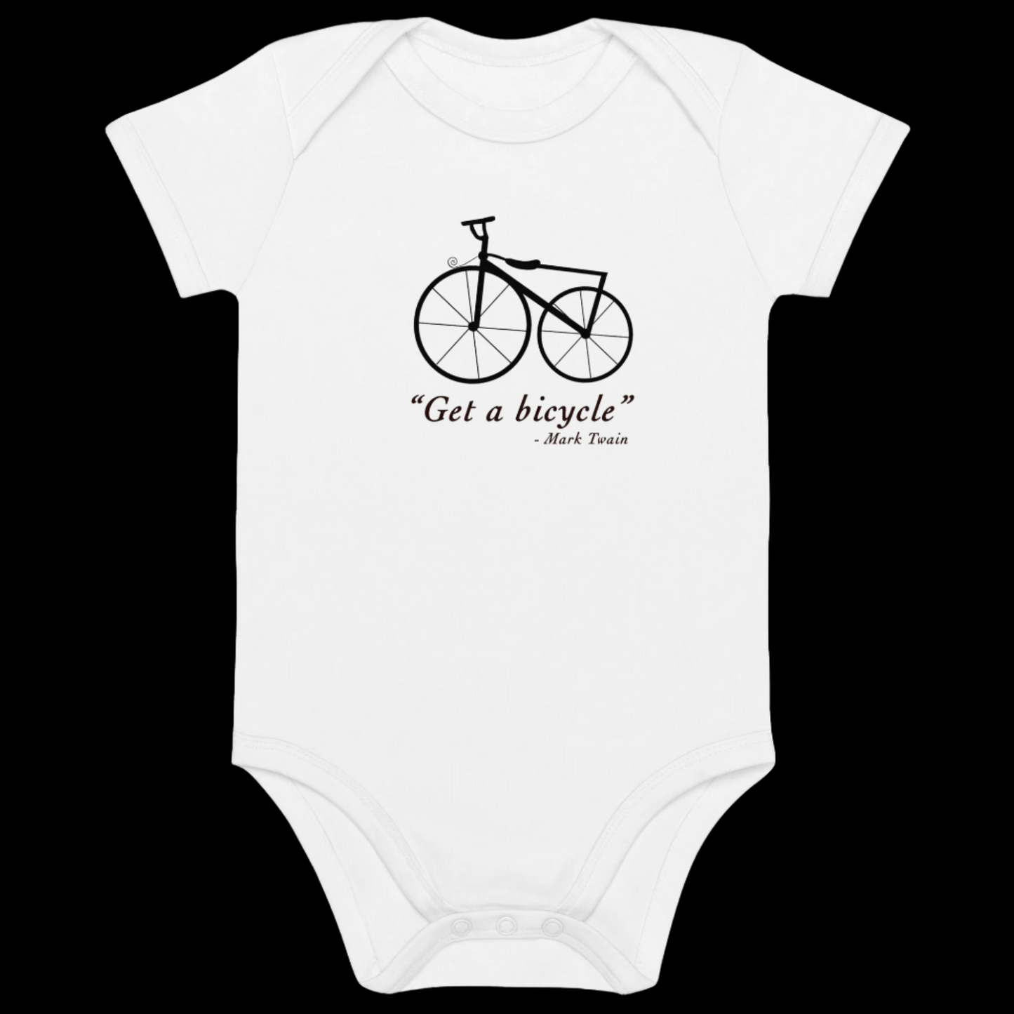 Mark Twain “Get a Bicycle”  Onsie