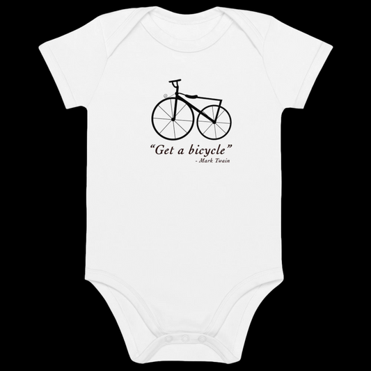 Mark Twain “Get a Bicycle”  Onsie