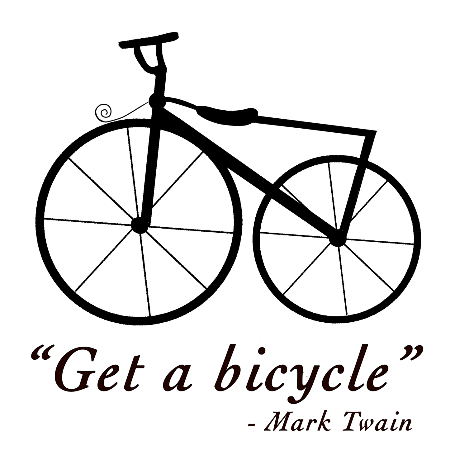Mark Twain “Get a Bicycle” T-Shirt Ladies Fit