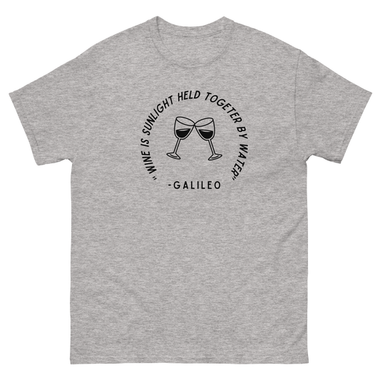 "Wine is Sunlight Held Together by Water" Graphic T-Shirt