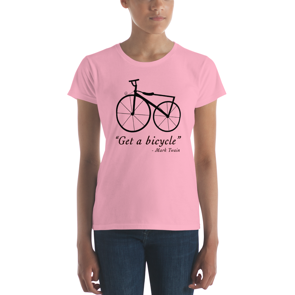 Mark Twain “Get a Bicycle” T-Shirt Ladies Fit